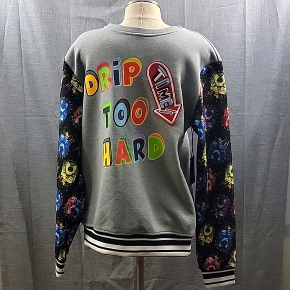 Switch Remarkable NWT Drip Too Hard Gray Sweatshirt Men's SZ M